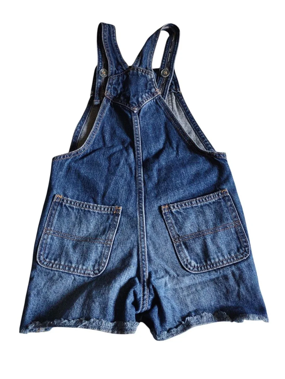 Old Navy Girl's Small(6/7) Distressed Denim Shortalls